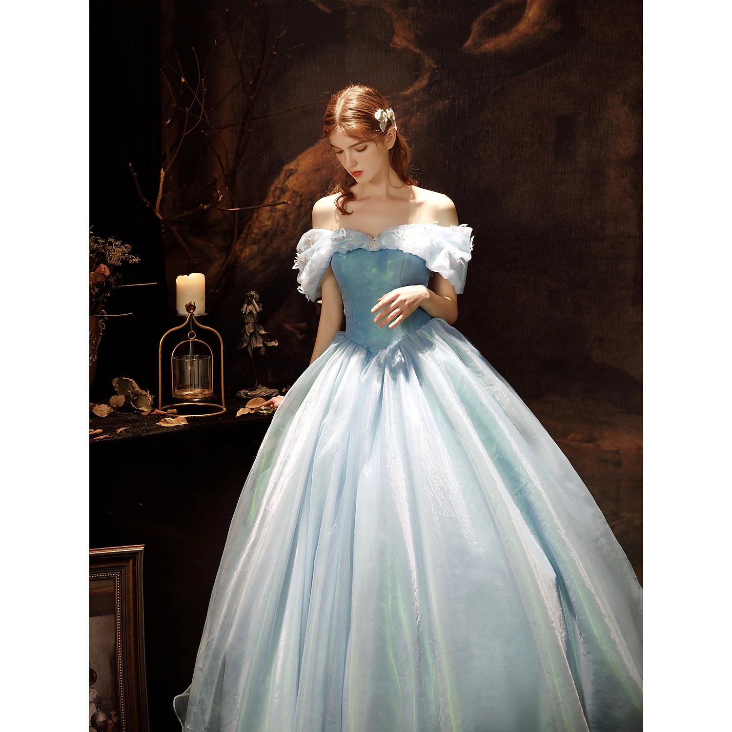 Prinzessin Shakespeare Gothic Rokoko Vintage inspiriertes Prinzessinnenkleid Partykostüm Maskerade Ballkleid Damenkostüm Vintage Cosplay Party Maskerade Hochzeitsfeier Ballkleid mit 3/4-Ärmeln